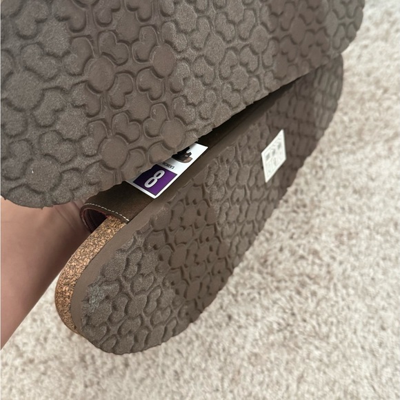 Skechers Luxe Foam Brown Slide Sandals - Picture 3 of 3